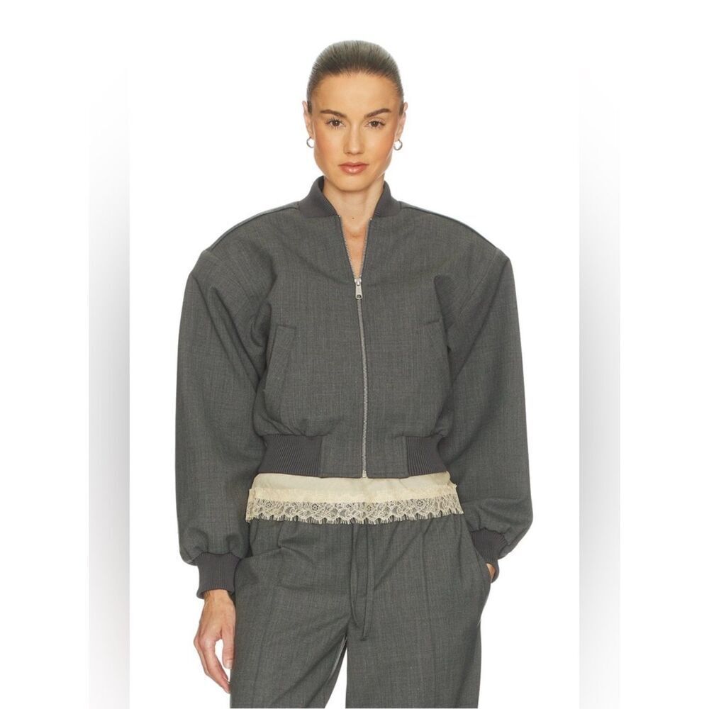 NEW HELSA Wool Blend Bomber Jacket - Picture 8 of 14